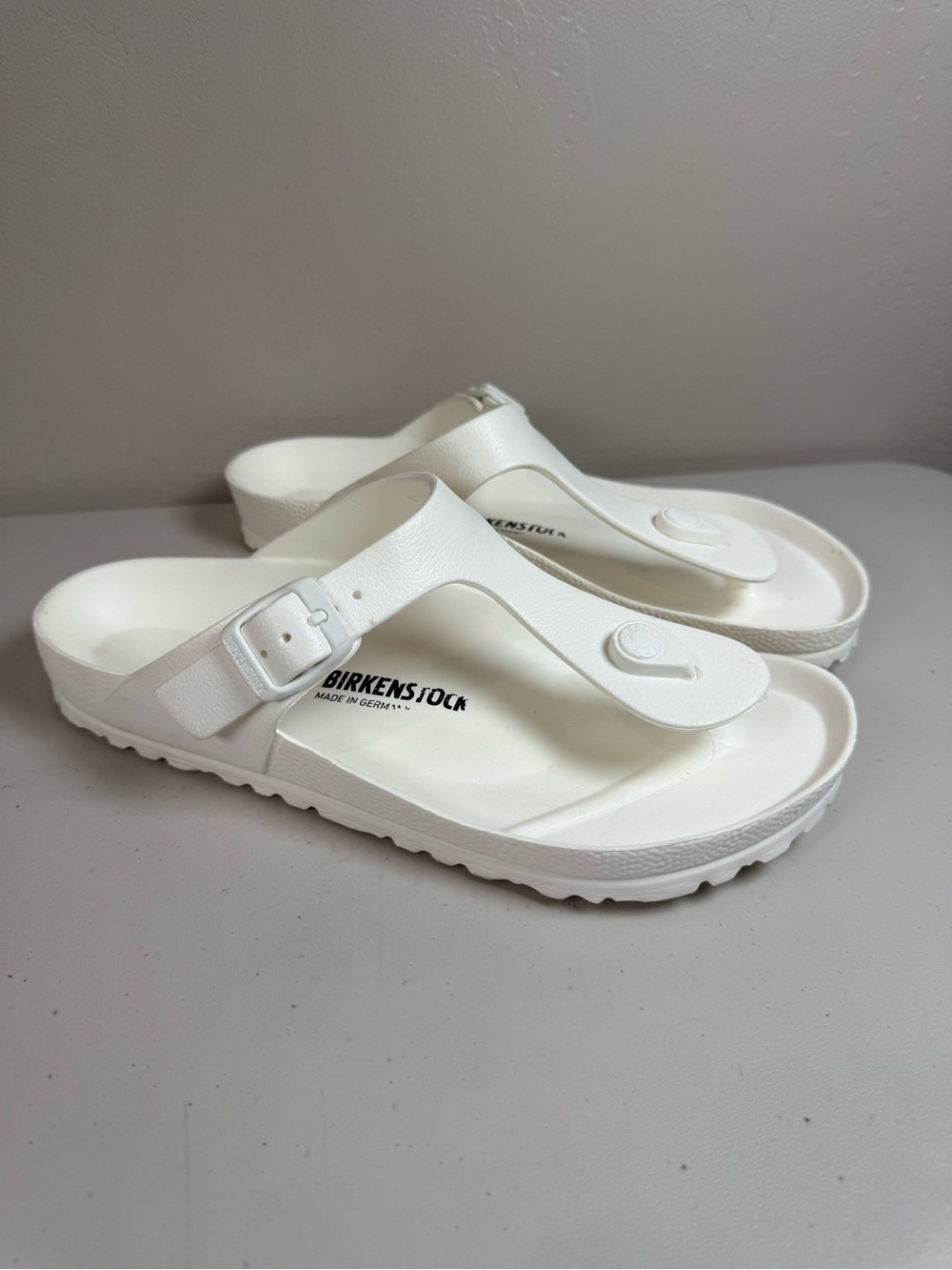 Birkenstock White EVA Thong Sandals for Women
